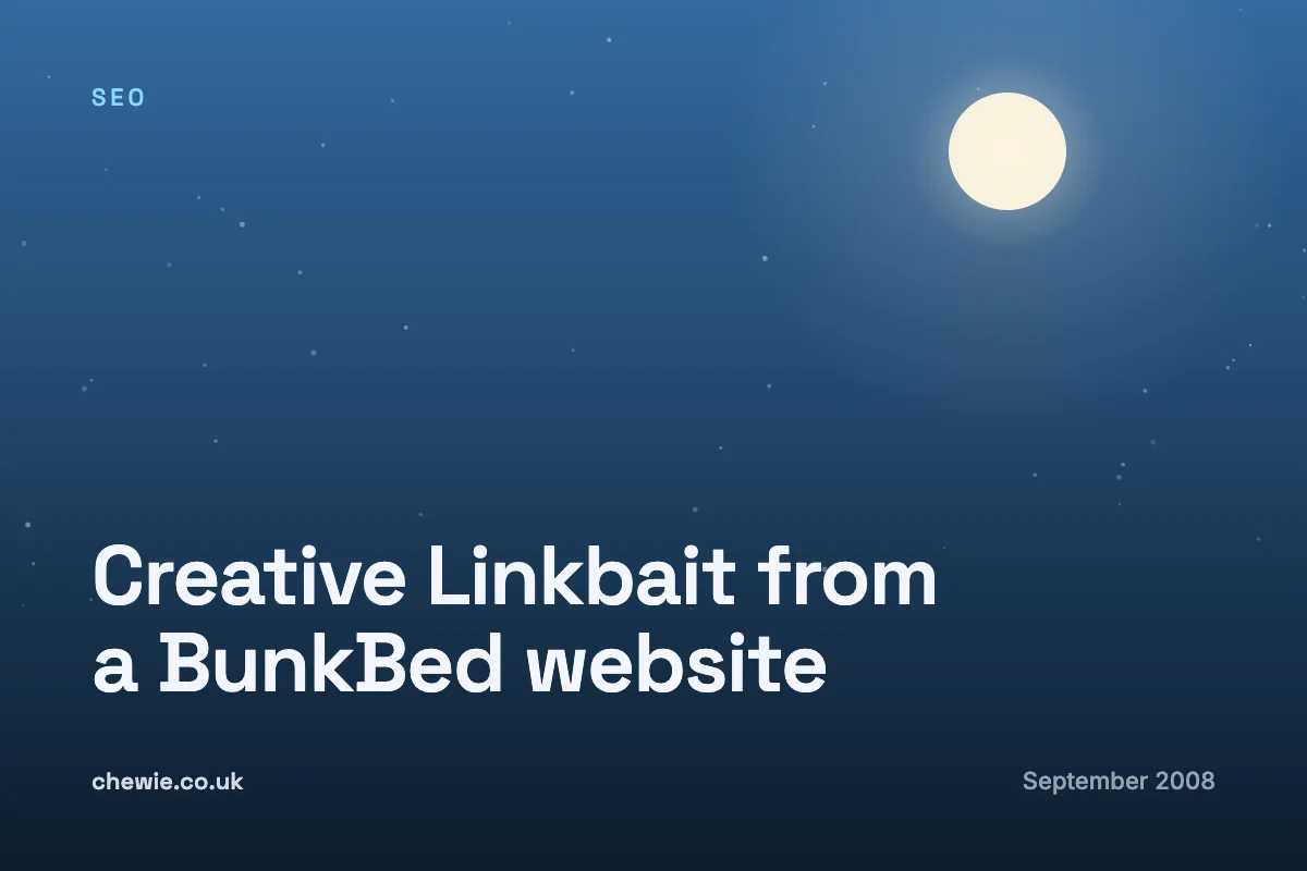 Creative Linkbait from a BunkBed website