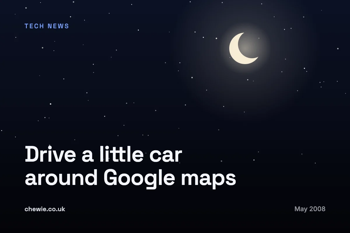 Drive a little car around Google maps