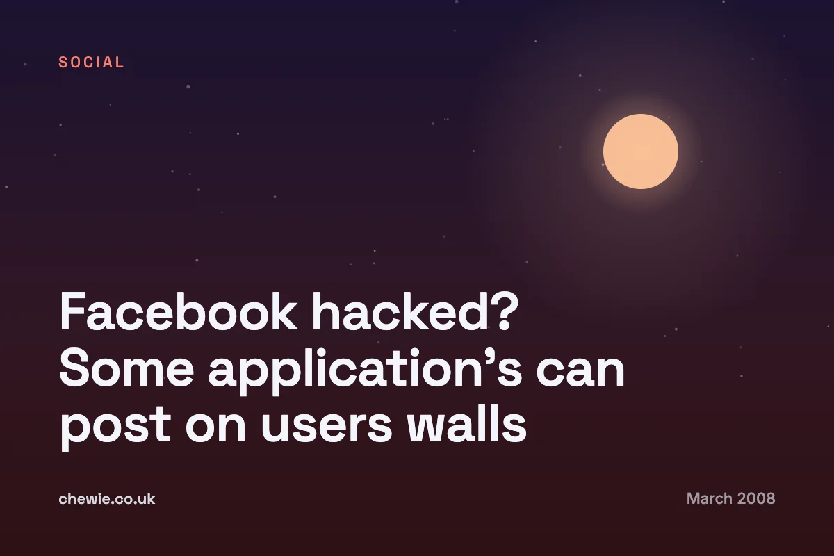 Facebook hacked? Some application’s can post on users walls