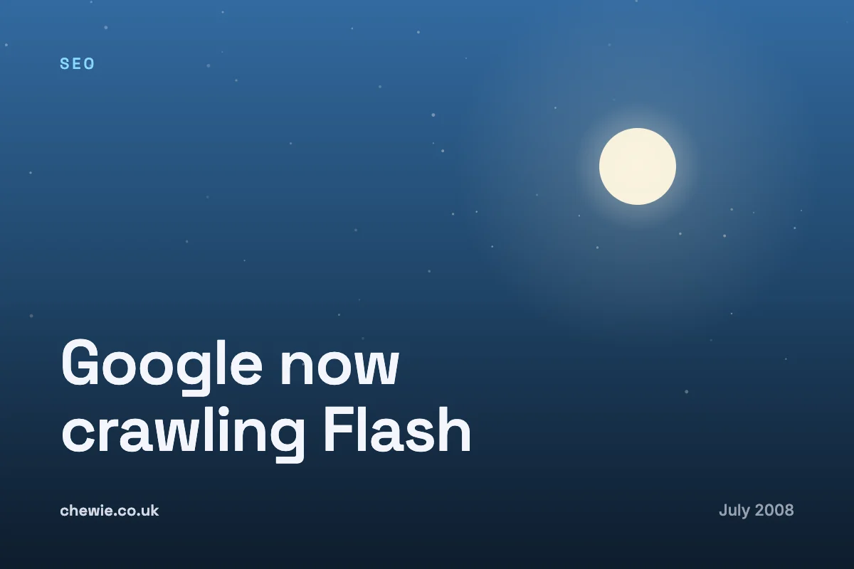 Google now crawling Flash