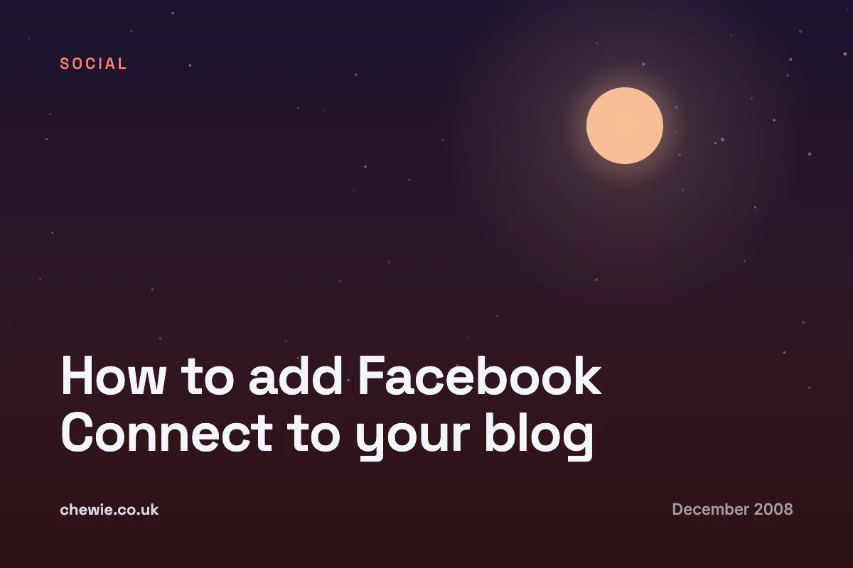 How to add Facebook Connect to your blog