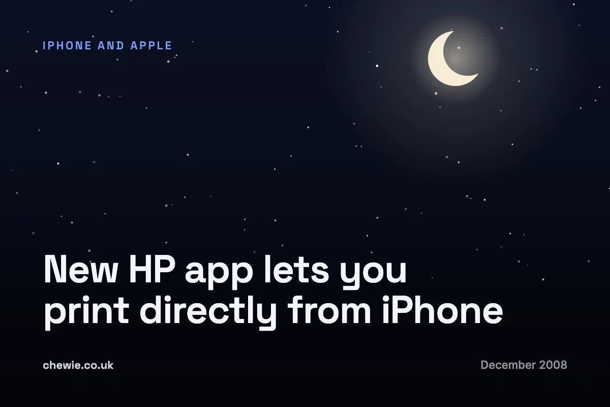 New HP app lets you print directly from iPhone