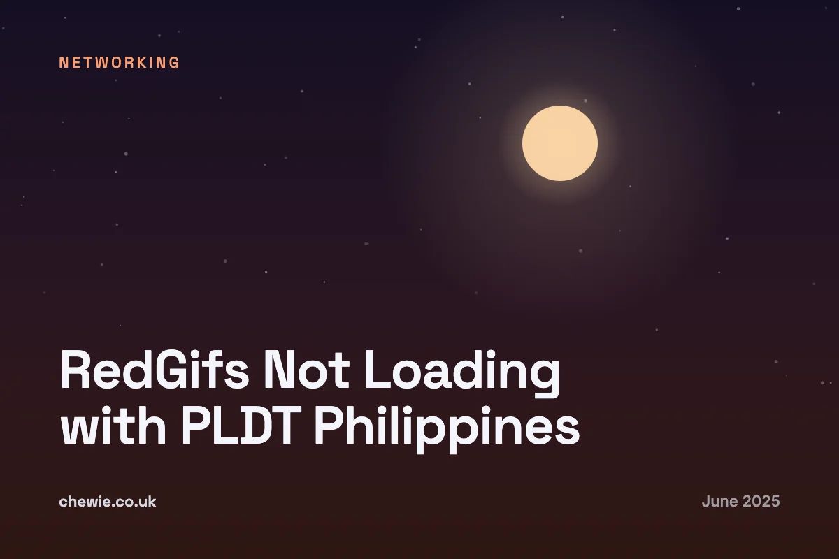 RedGifs Not Loading with PLDT Philippines