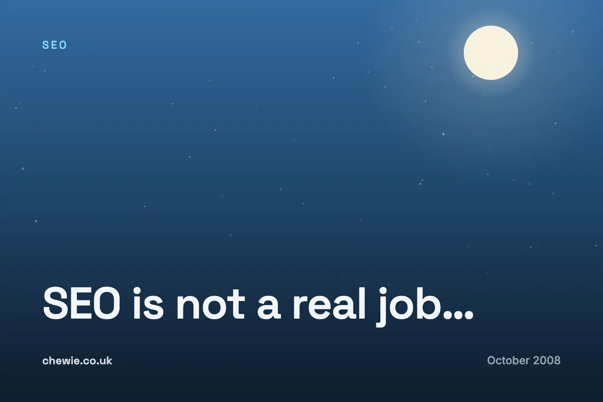 SEO is not a real job…