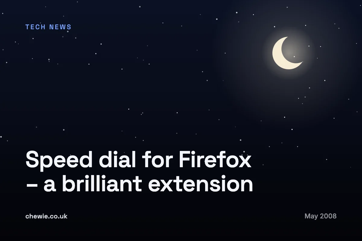 Speed dial for Firefox – a brilliant extension