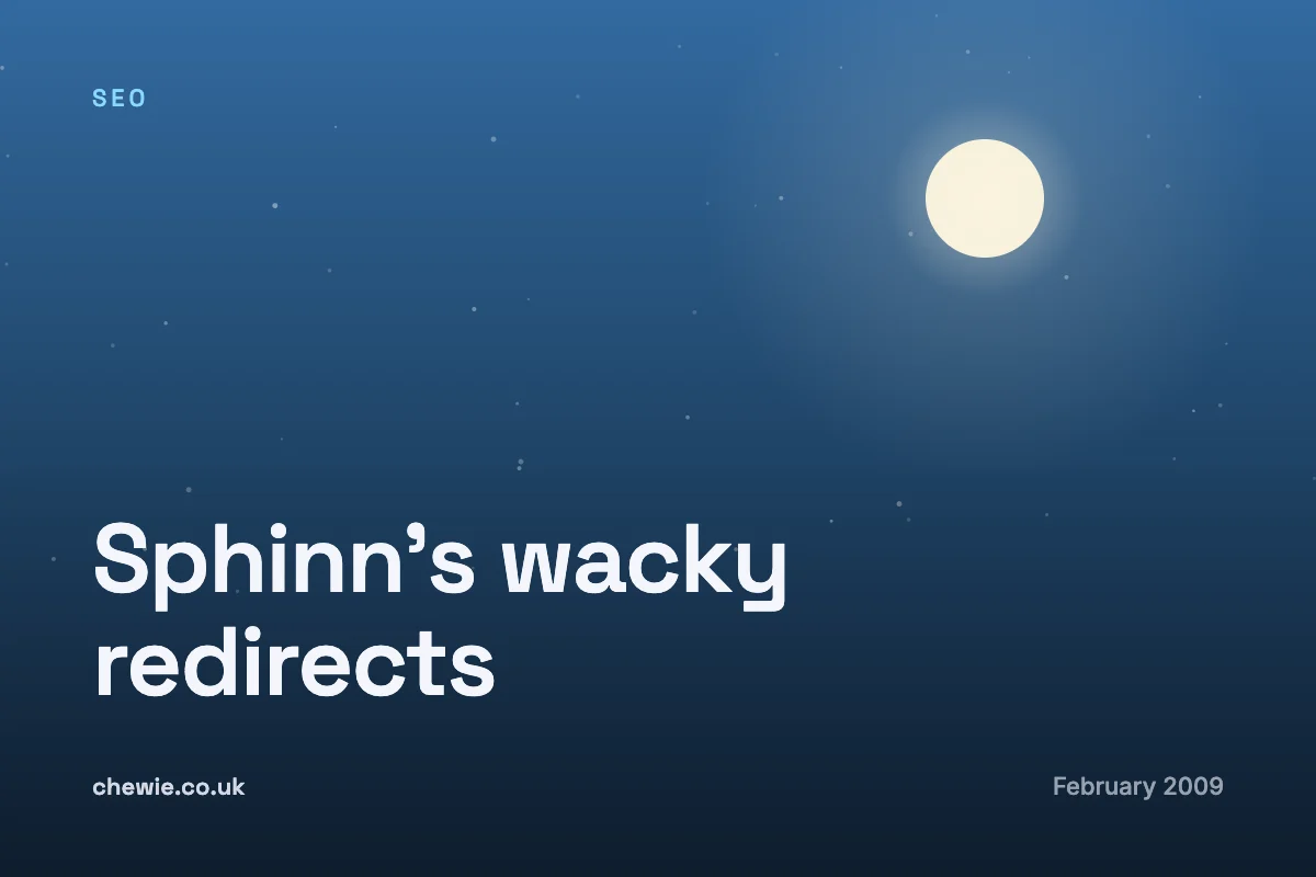 Sphinn’s wacky redirects