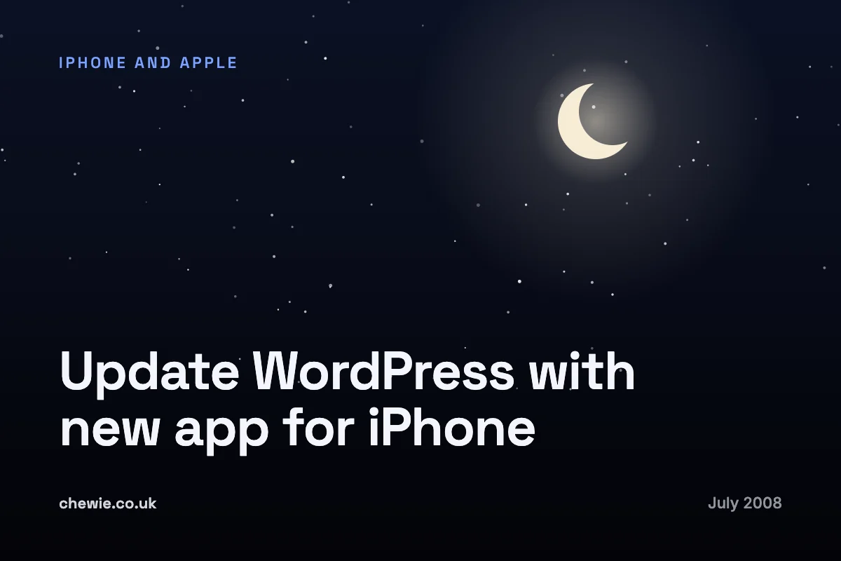 Update WordPress with new app for iPhone