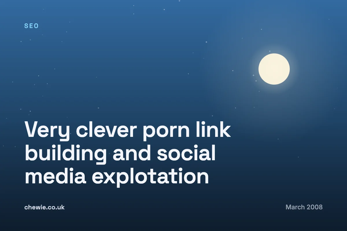 Very clever porn link building and social media explotation