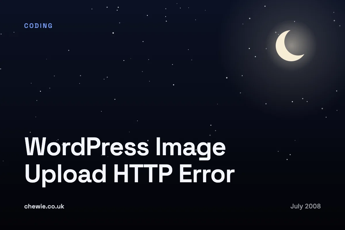 WordPress Image Upload HTTP Error