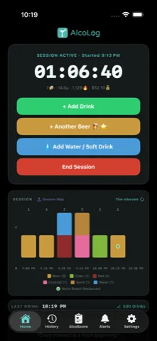 AlcoLog on iPhone